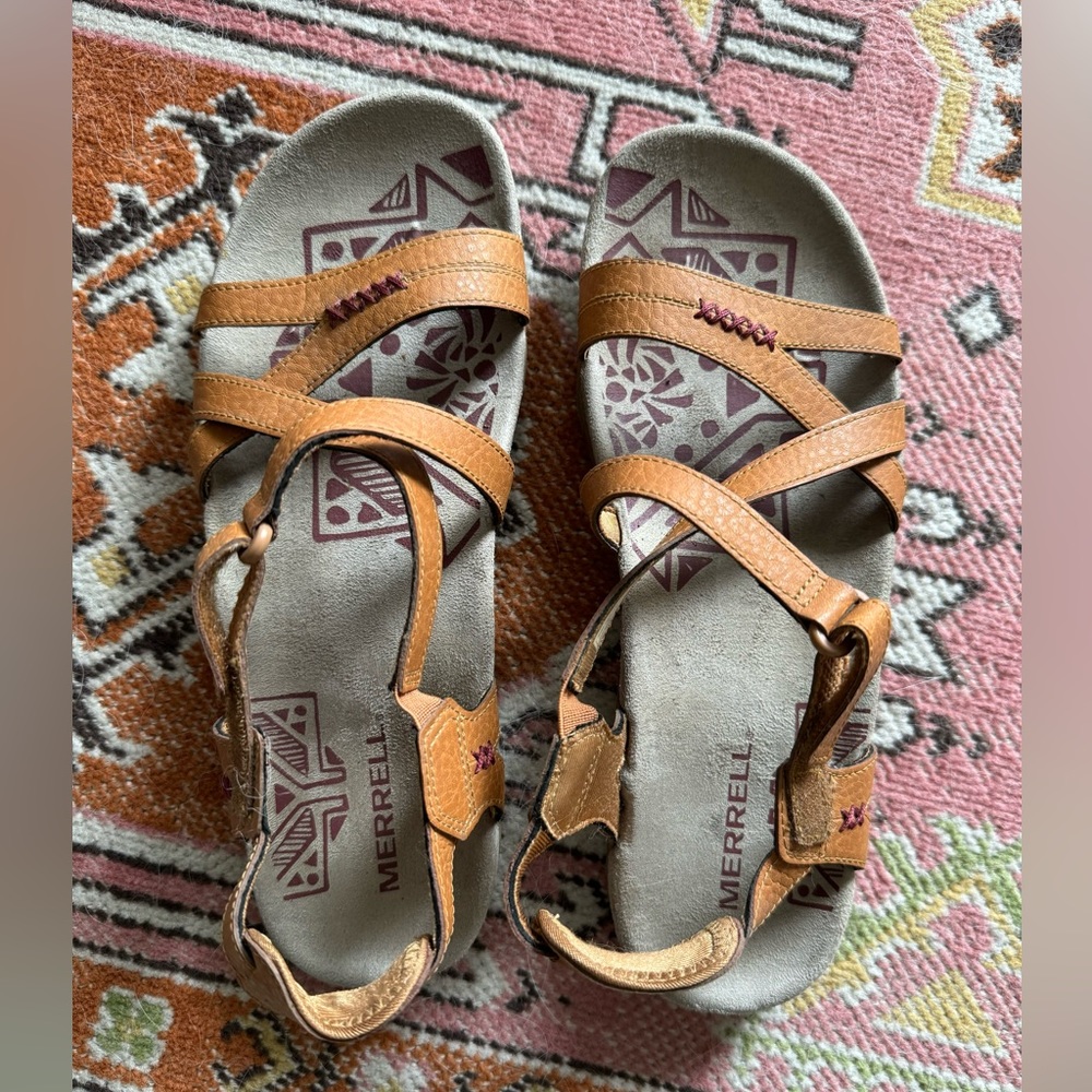 Merrell Sandspur Rose Leather Sandal, Size 9